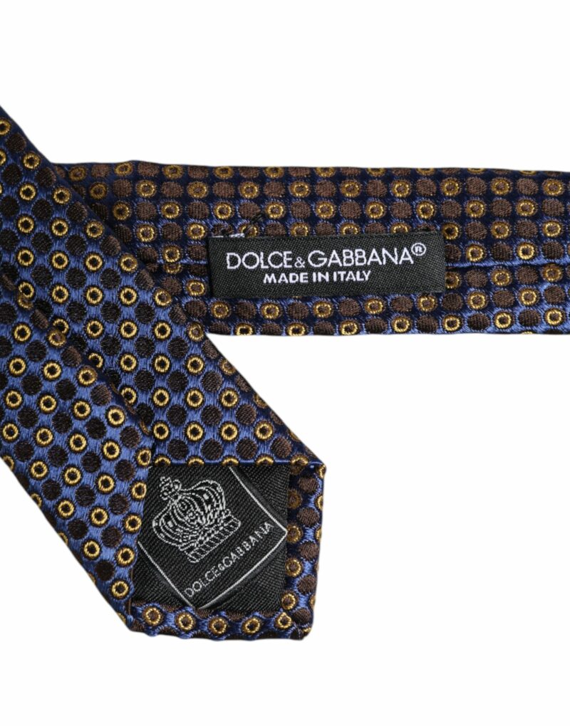 Dolce & Gabbana Multicolor Circles Silk Adjustable Necktie Tie - Image 7
