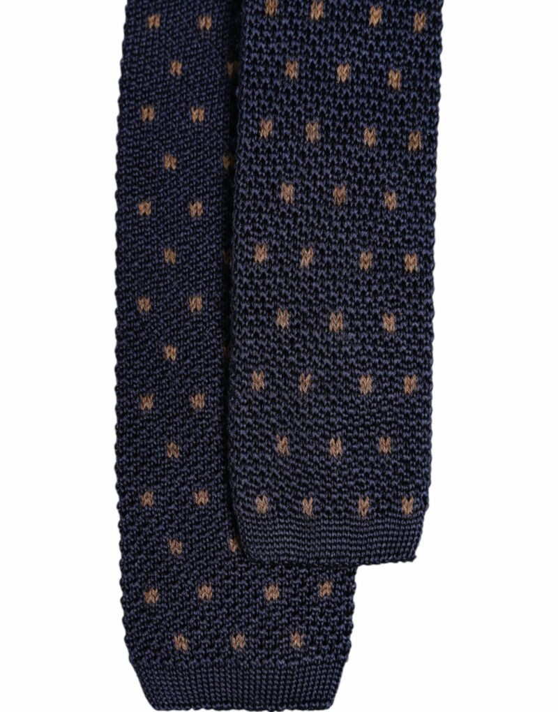 Dolce & Gabbana Blue Polka Dot Silk Adjustable Necktie Tie - Image 5