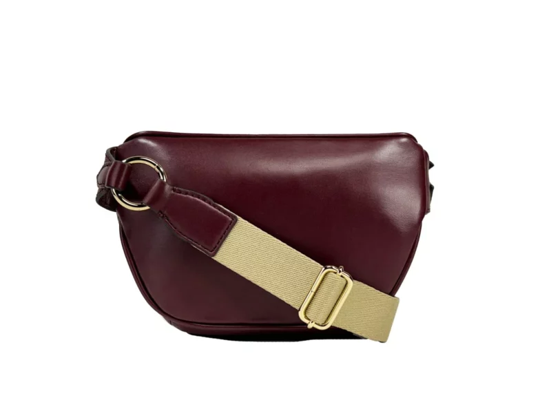 Michael Kors Leather Maise 2 in 1 Fanny Waist Pack Bag Maroon - Image 4