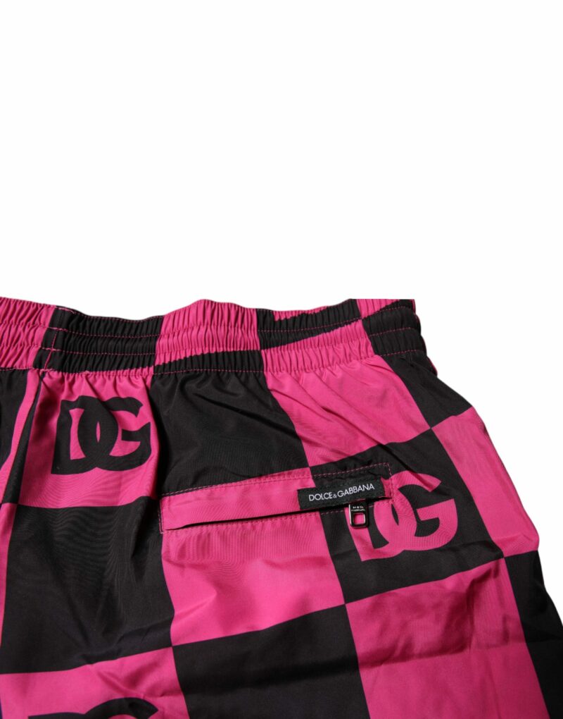 Dolce & Gabbana Black Pink Logo Beachwear Shorts 2Pc Swimwear - Image 4