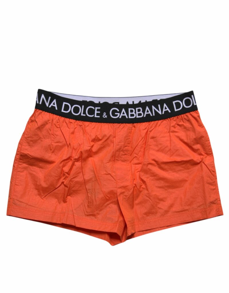 Dolce & Gabbana Orange Logo Beachwear Shorts Men 2Pc Swimwear - Image 2