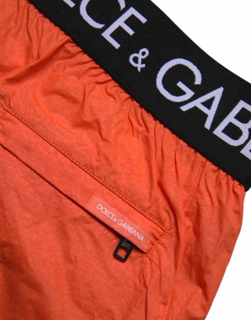 Dolce & Gabbana Orange Logo Beachwear Shorts Men 2Pc Swimwear - Image 4
