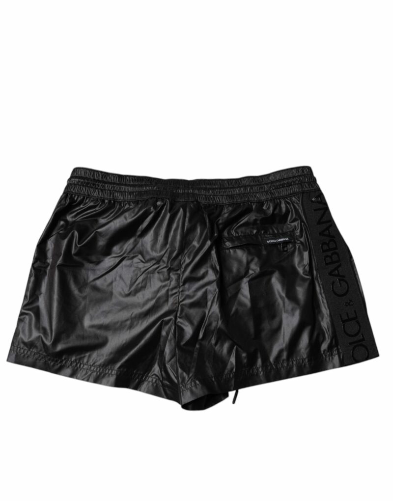 Dolce & Gabbana Black Polyester Beachwear Shorts Swimwear - Image 3