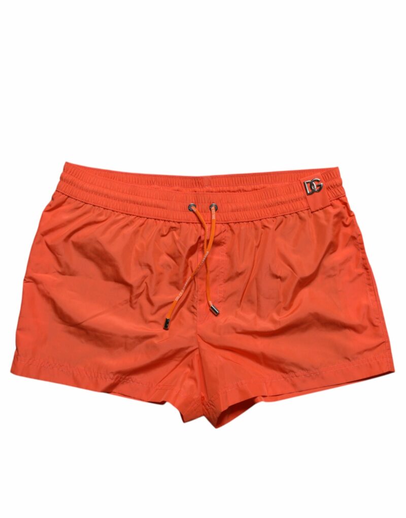 Dolce & Gabbana Orange Polyester Beachwear Shorts 2Pc Swimwear - Image 2
