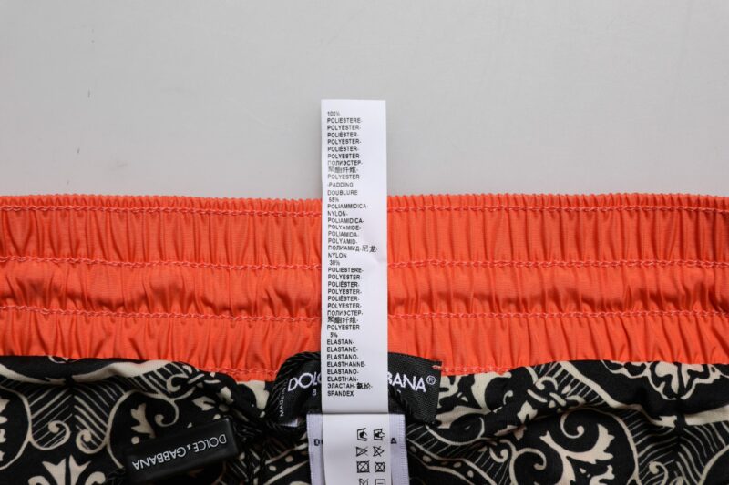 Dolce & Gabbana Orange Polyester Beachwear Shorts 2Pc Swimwear - Image 6