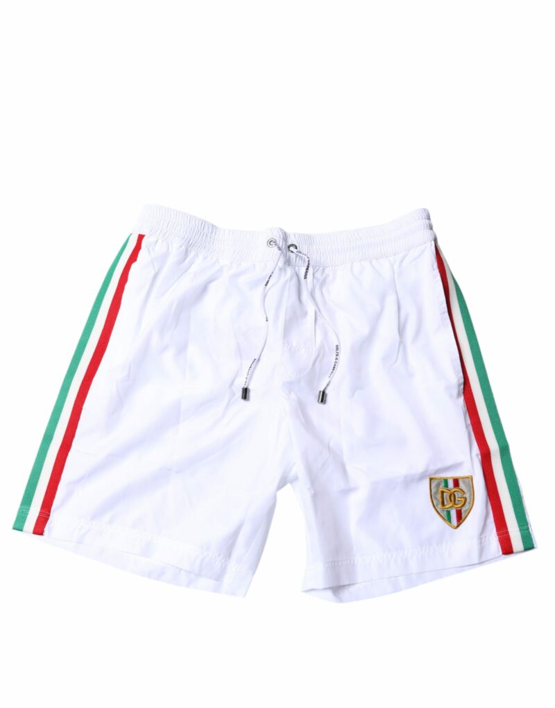 Dolce & Gabbana White Stripes Beachwear Shorts 2 Pc Swimwear - Image 2