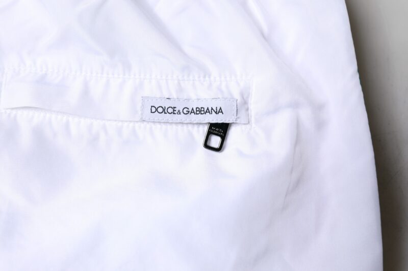 Dolce & Gabbana White Stripes Beachwear Shorts 2 Pc Swimwear - Image 5