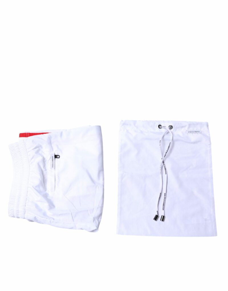 Dolce & Gabbana White Stripes Beachwear Shorts 2 Pc Swimwear - Image 6