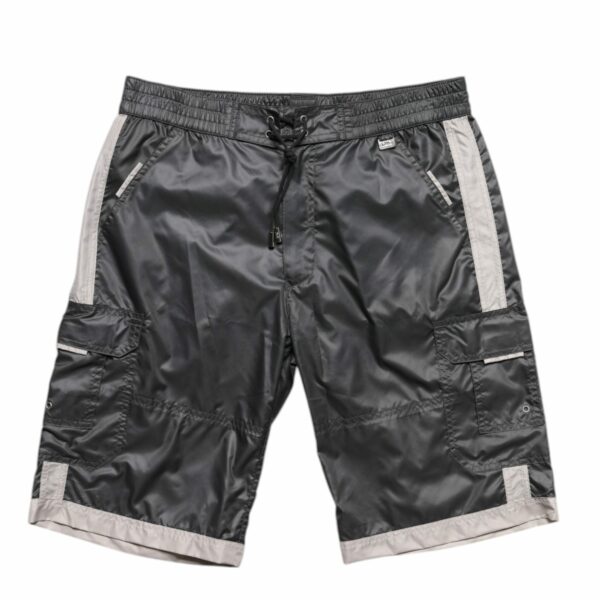 Dolce & Gabbana Gray Polyester Beachwear Swim Shorts Swimwear
