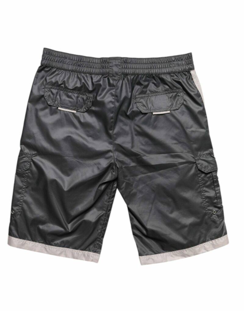 Dolce & Gabbana Gray Polyester Beachwear Swim Shorts Swimwear - Image 3