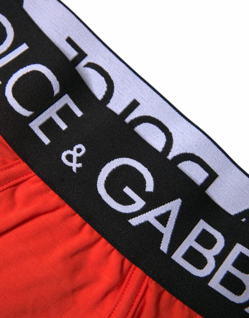 Dolce & Gabbana Red Cotton Stretch Men Regular Boxer Underwear - Image 4