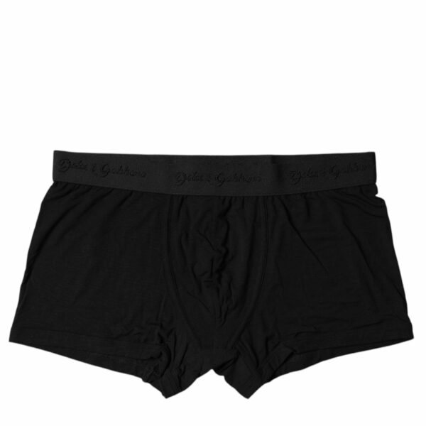 Dolce & Gabbana Black Modal Stretch Men Regular Boxer Underwear