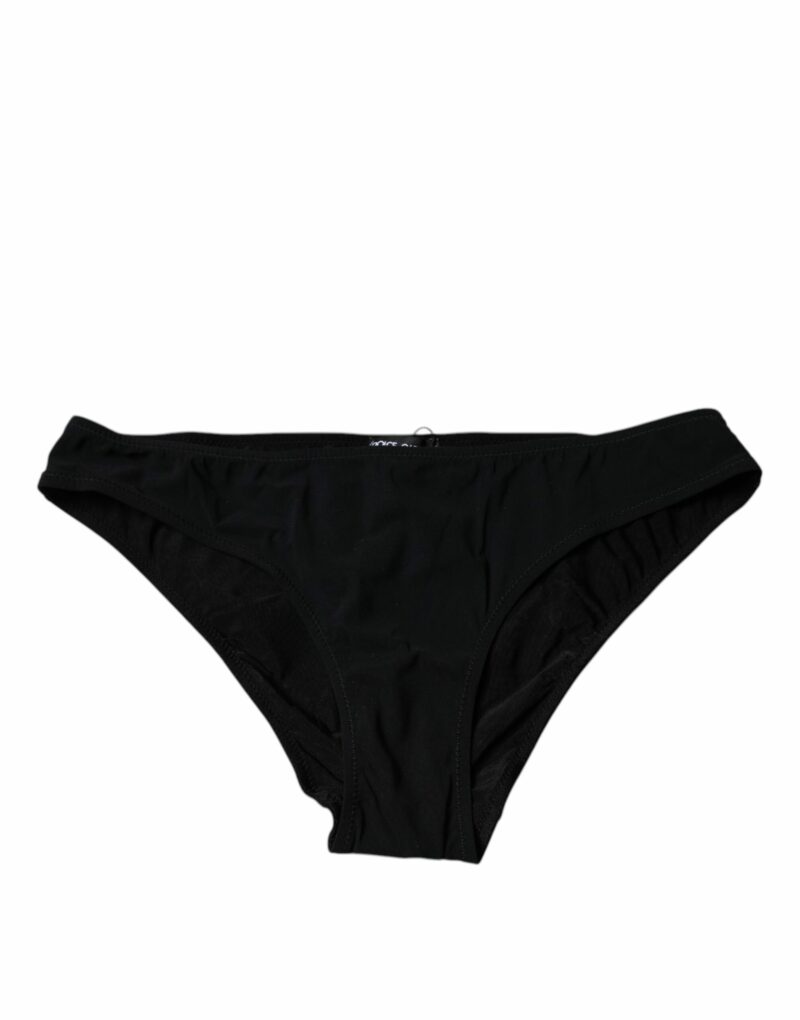 Dolce & Gabbana Black Nylon Stretch Mid Waist Panty Underwear - Image 2