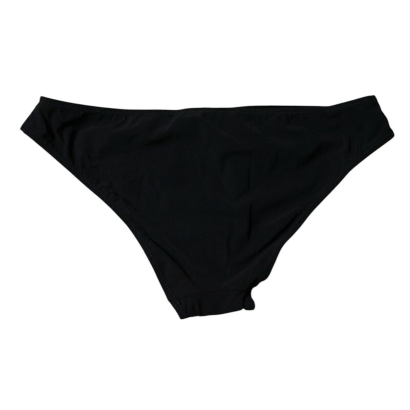 Dolce & Gabbana Black Nylon Stretch Mid Waist Panty Underwear - Image 5