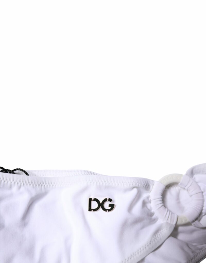 Dolce & Gabbana White Nylon Beachwear Bikini Bottom Swimwear - Image 3
