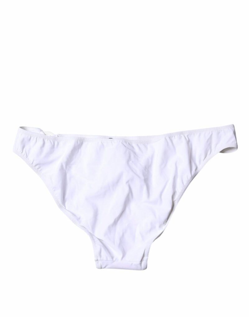Dolce & Gabbana White Nylon Beachwear Bikini Bottom Swimwear - Image 4