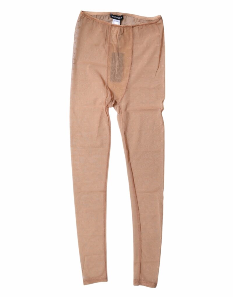Dolce & Gabbana Nude Beige Logo Lace Lingerie Pants Underwear - Image 2