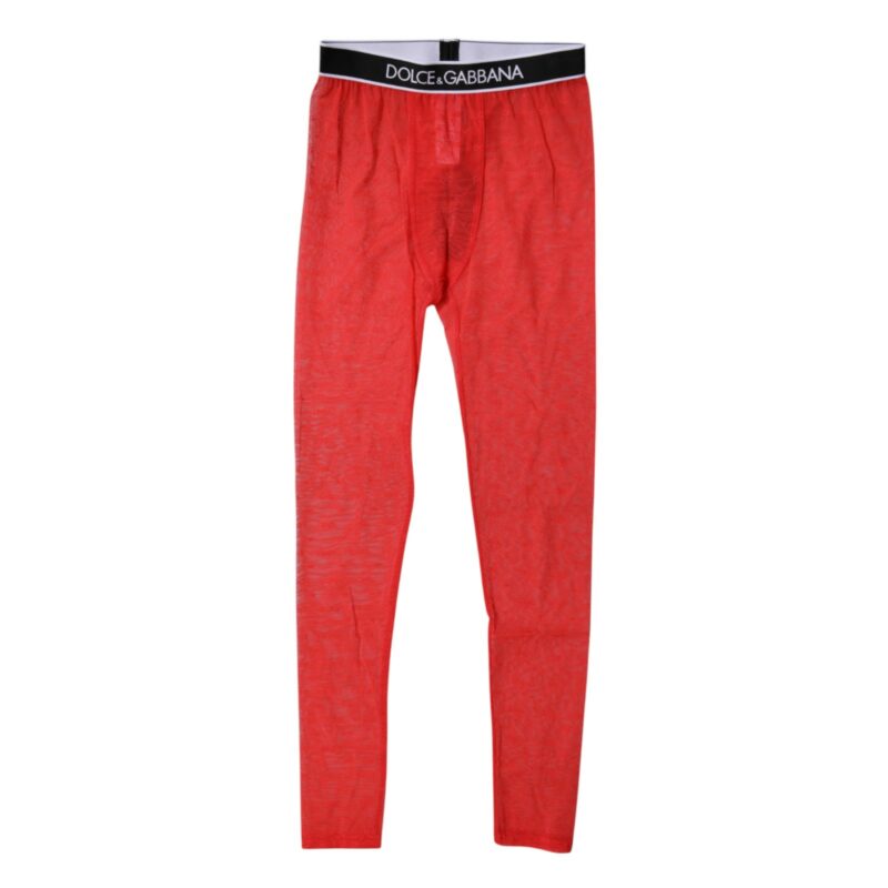 Dolce & Gabbana Red Logo Lace Lingerie Tight Pants Underwear - Image 3