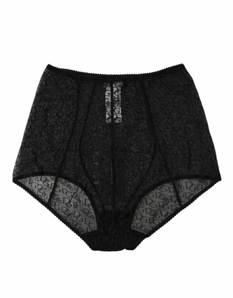 Dolce & Gabbana Black Logo Girdle High Waist Panty Underwear - Image 4