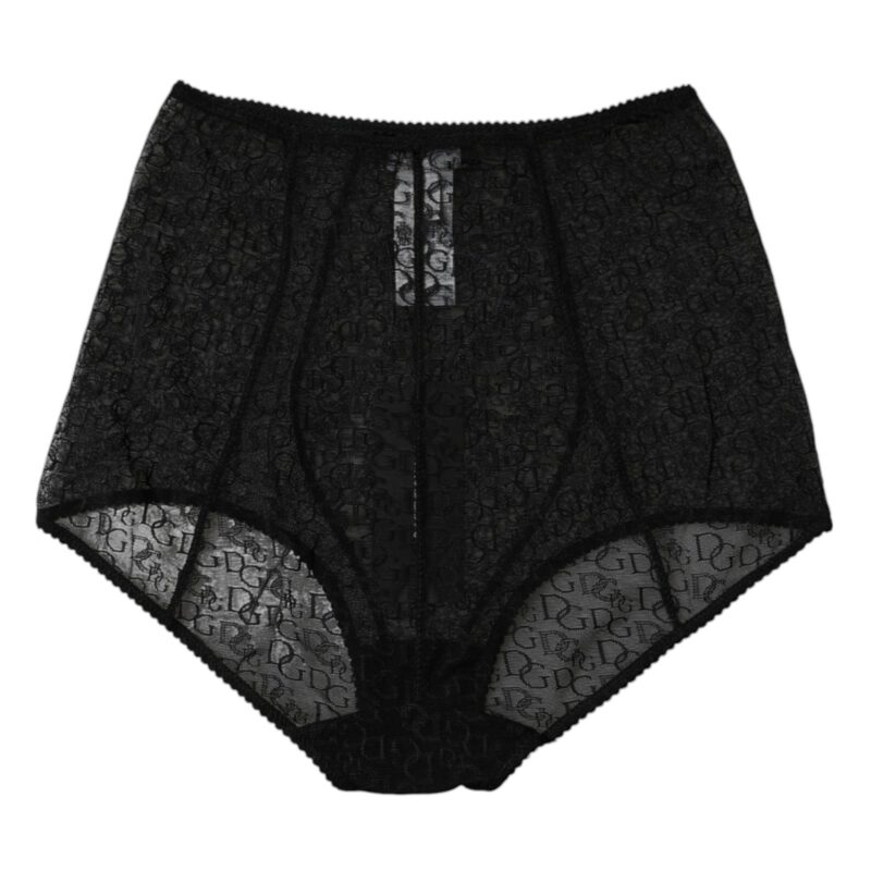 Dolce & Gabbana Black Logo Girdle High Waist Panty Underwear - Image 5