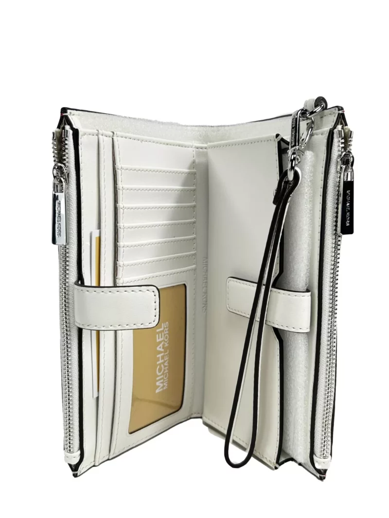 Michael Kors Jet Set Travel Double Zip Wristlet Wallet Dragon Fruit - Image 3