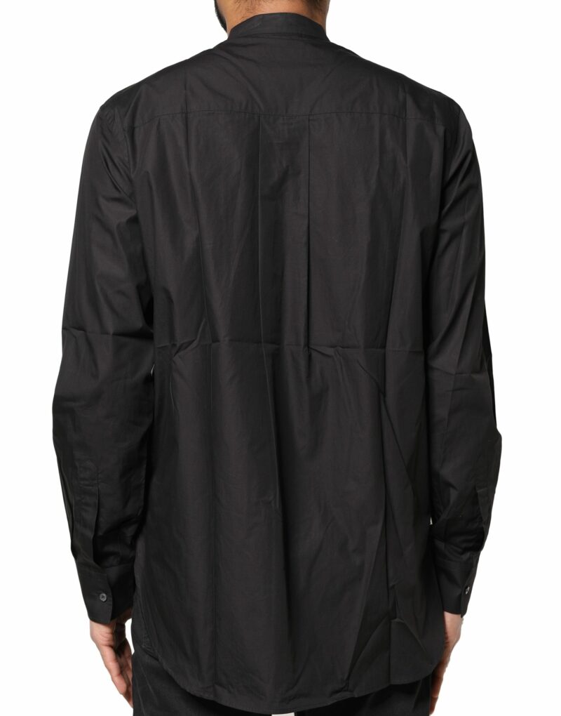 Dolce & Gabbana Black Cotton Button Down Men Casual Shirt - Image 3