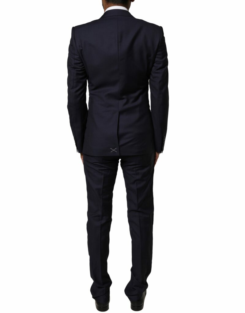 Dolce & Gabbana Blue MARTINI Wool 3 Piece Formal Men Suit - Image 4