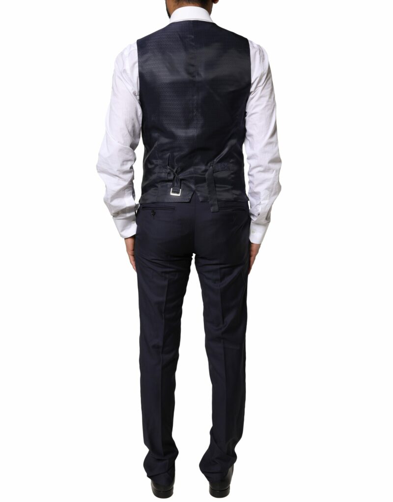 Dolce & Gabbana Blue MARTINI Wool 3 Piece Formal Men Suit - Image 7