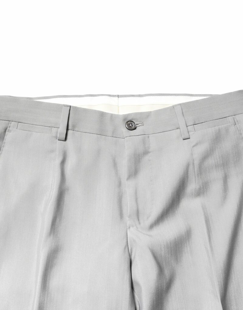 Dolce & Gabbana Light Gray Wool GOLD 2 Piece Formal Suit - Image 7