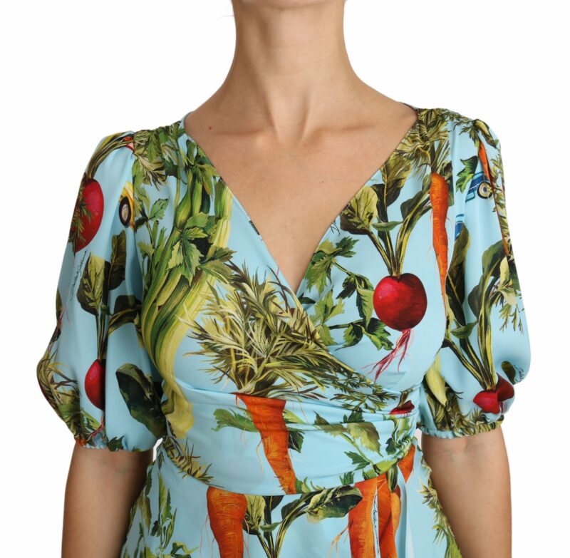 Dolce & Gabbana Vegetable Print Silk Top Extravaganza - Image 4