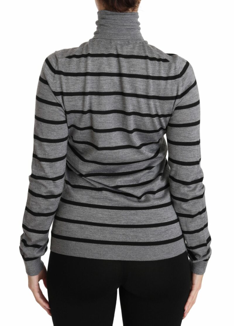 Dolce & Gabbana Elegant Embroidered Cashmere-Silk Sweater - Image 2