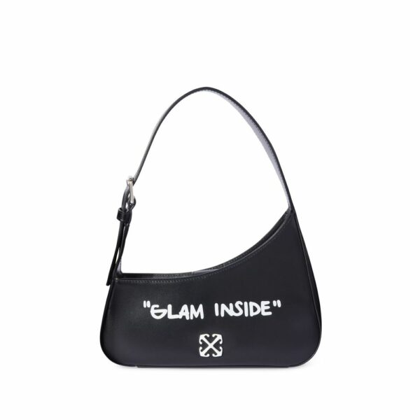 Off-White Black Leather Crossbody Bag