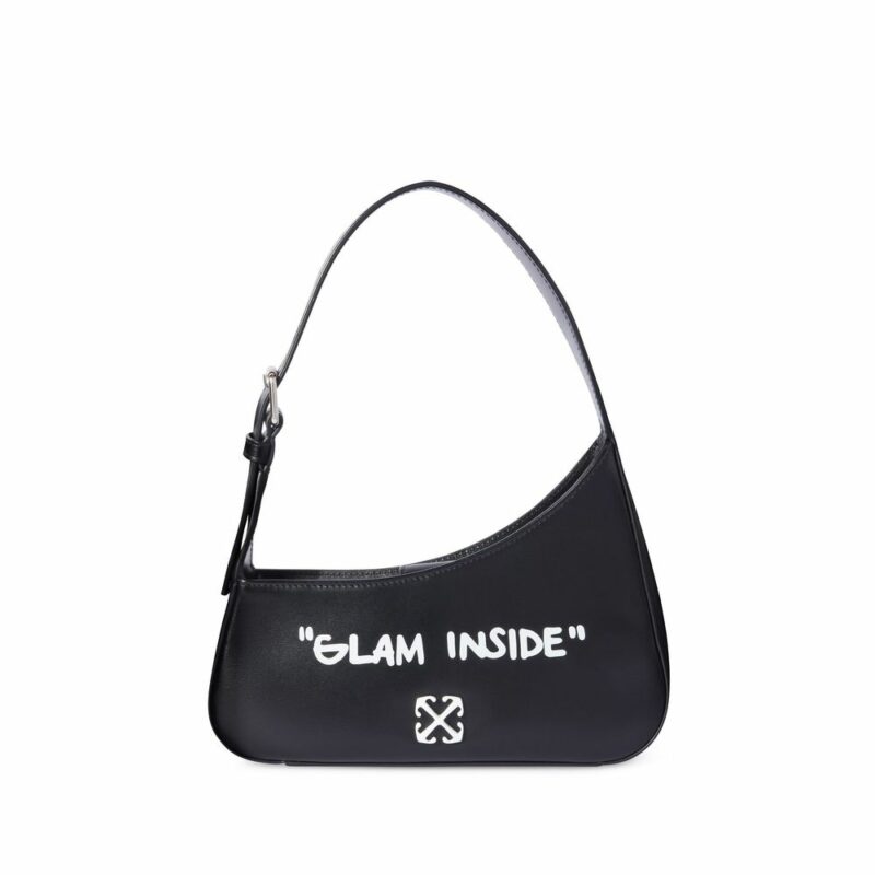 Off-White Black Leather Crossbody Bag