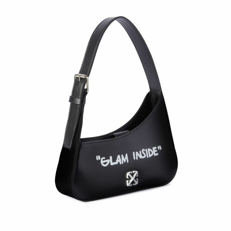 Off-White Black Leather Crossbody Bag - Image 3