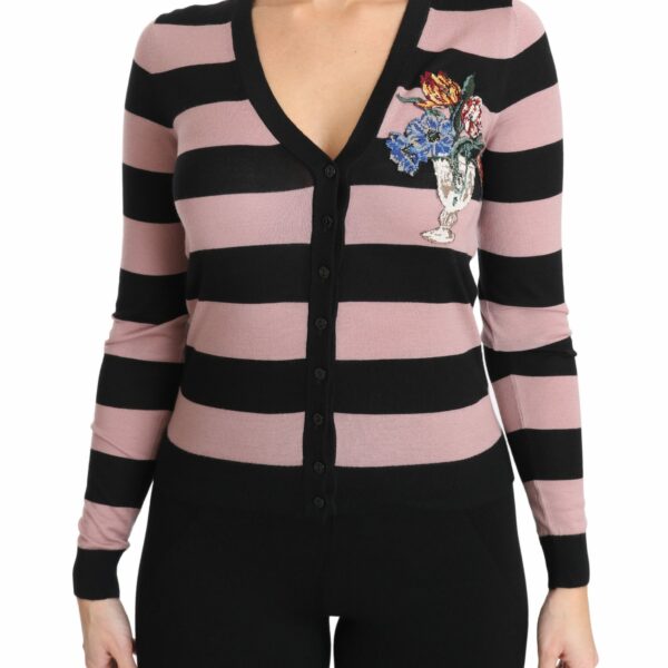 Dolce & Gabbana Elegant Floral Embroidered Cashmere Cardigan