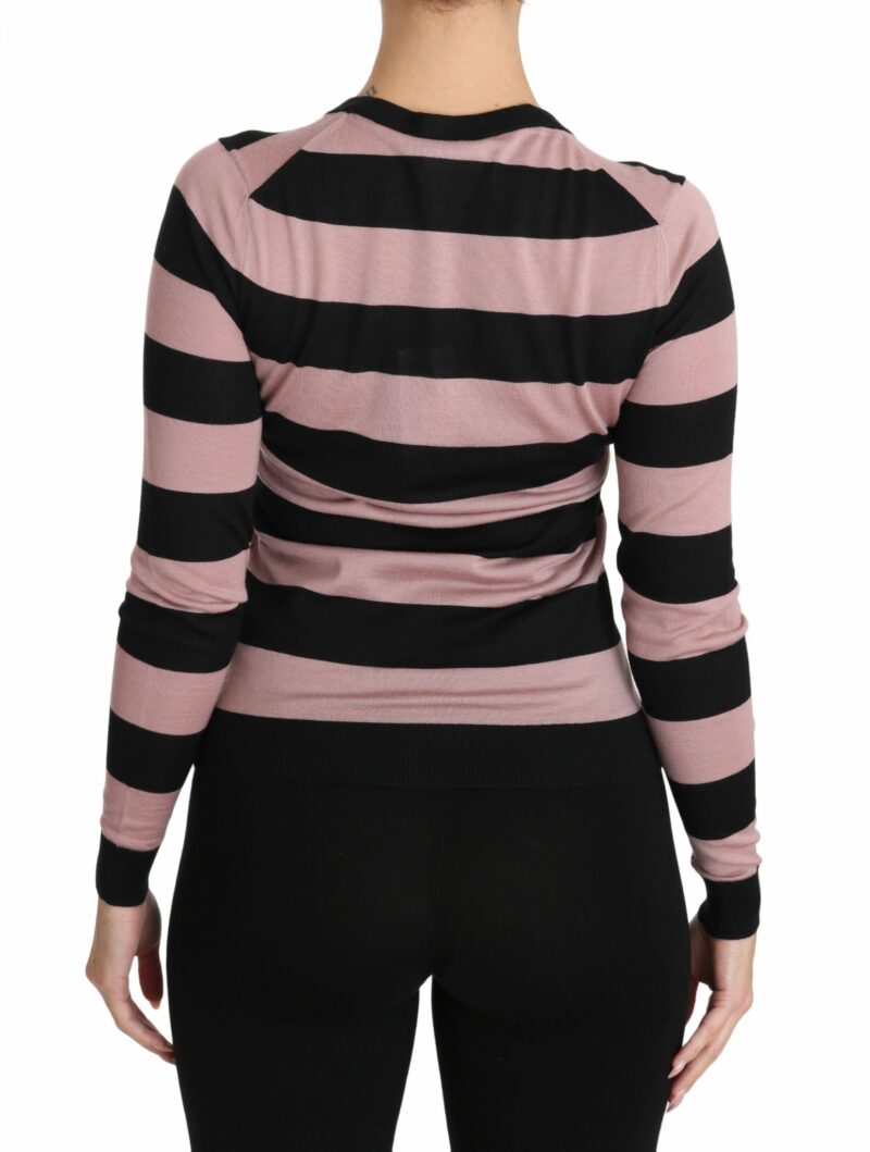 Dolce & Gabbana Elegant Floral Embroidered Cashmere Cardigan - Image 4