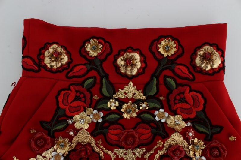 Dolce & Gabbana Enchanted Sicilian Rose Embroidered Mini Shorts - Image 5