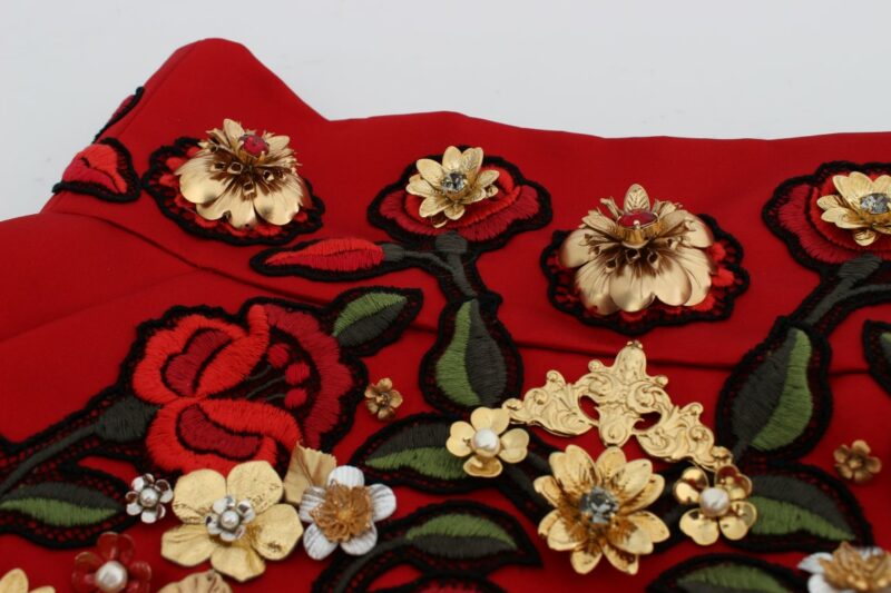 Dolce & Gabbana Enchanted Sicilian Rose Embroidered Mini Shorts - Image 6