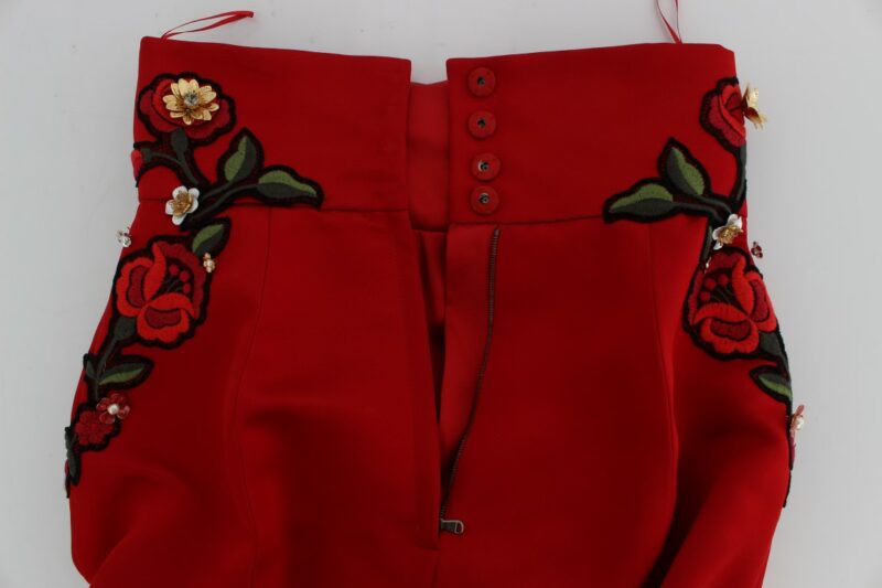 Dolce & Gabbana Enchanted Sicilian Rose Embroidered Mini Shorts - Image 8