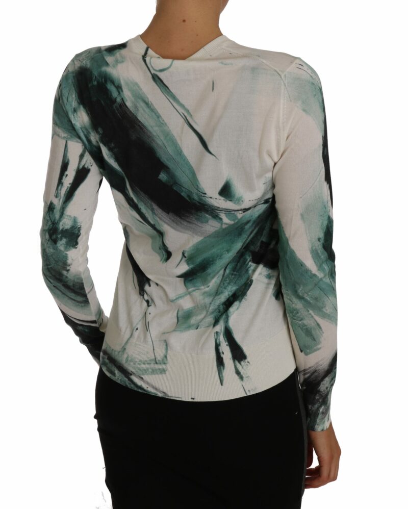 Dolce & Gabbana Elegant White Silk Lightweight Cardigan - Image 2