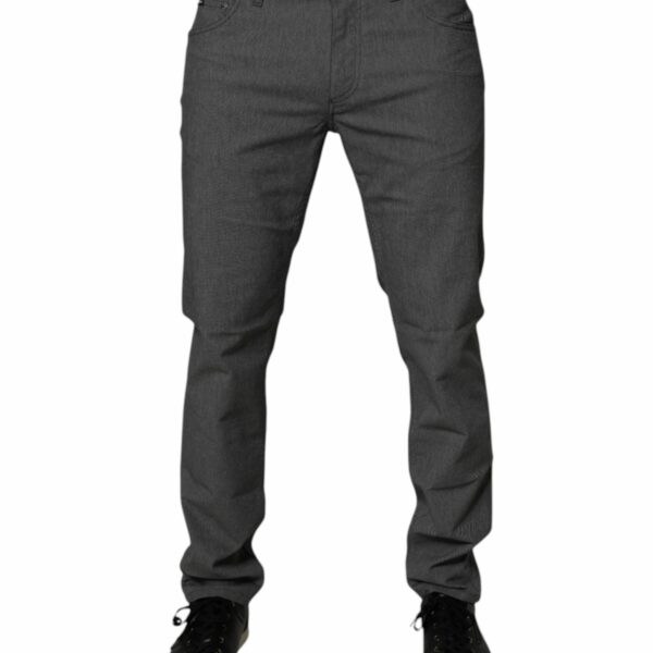 Dolce & Gabbana Gray Cotton Stretch Skinny Denim Jeans