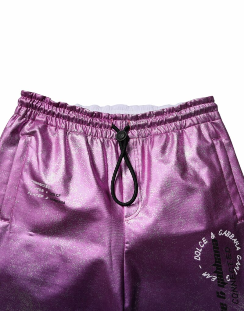 Dolce & Gabbana Pink Purple Two Tone Jogger Sweatpants Pants - Image 5