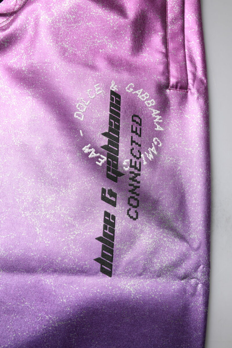 Dolce & Gabbana Pink Purple Two Tone Jogger Sweatpants Pants - Image 6