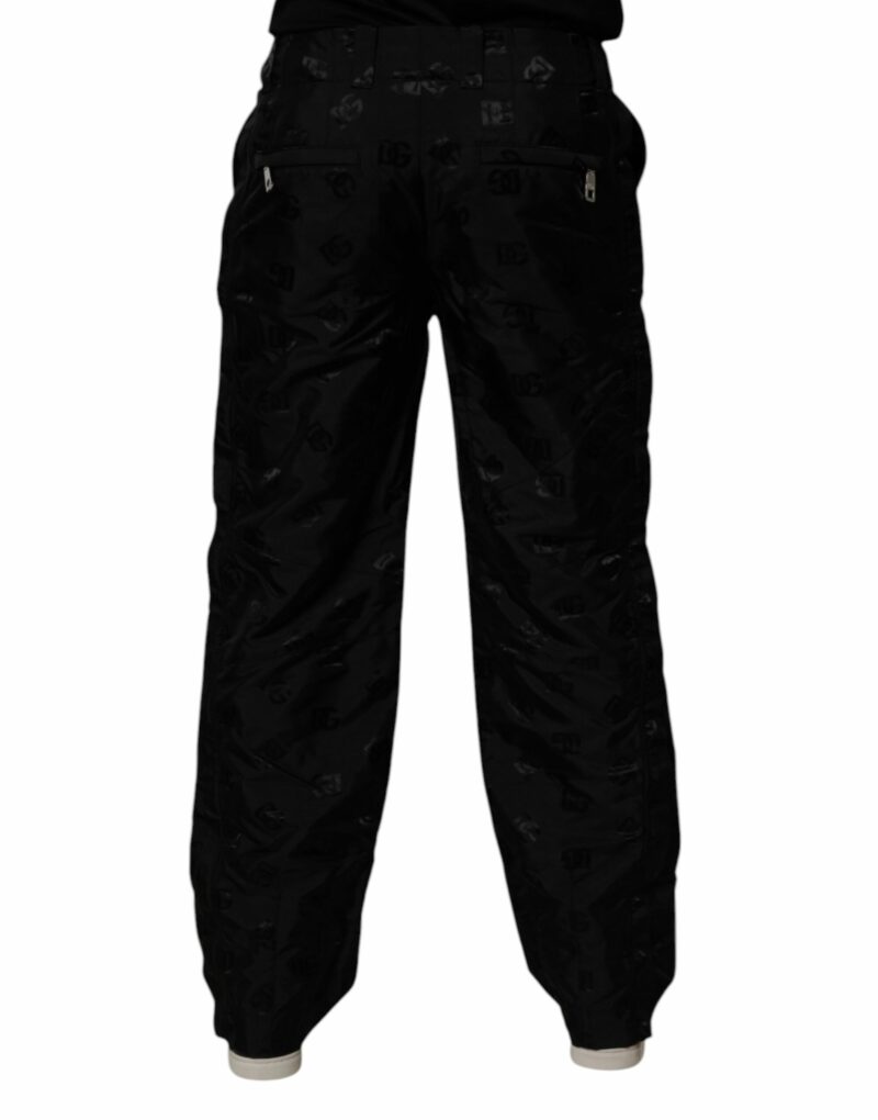 Dolce & Gabbana Black Logo Monogram Straight Pants - Image 4