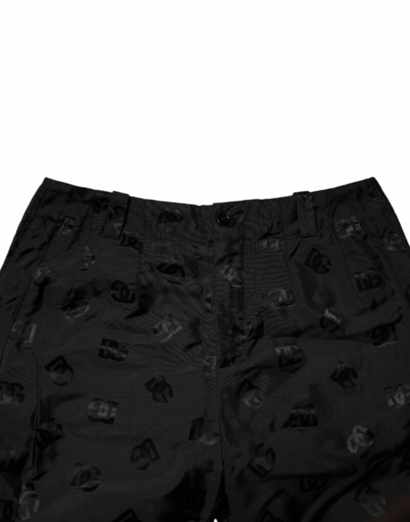 Dolce & Gabbana Black Logo Monogram Straight Pants - Image 5