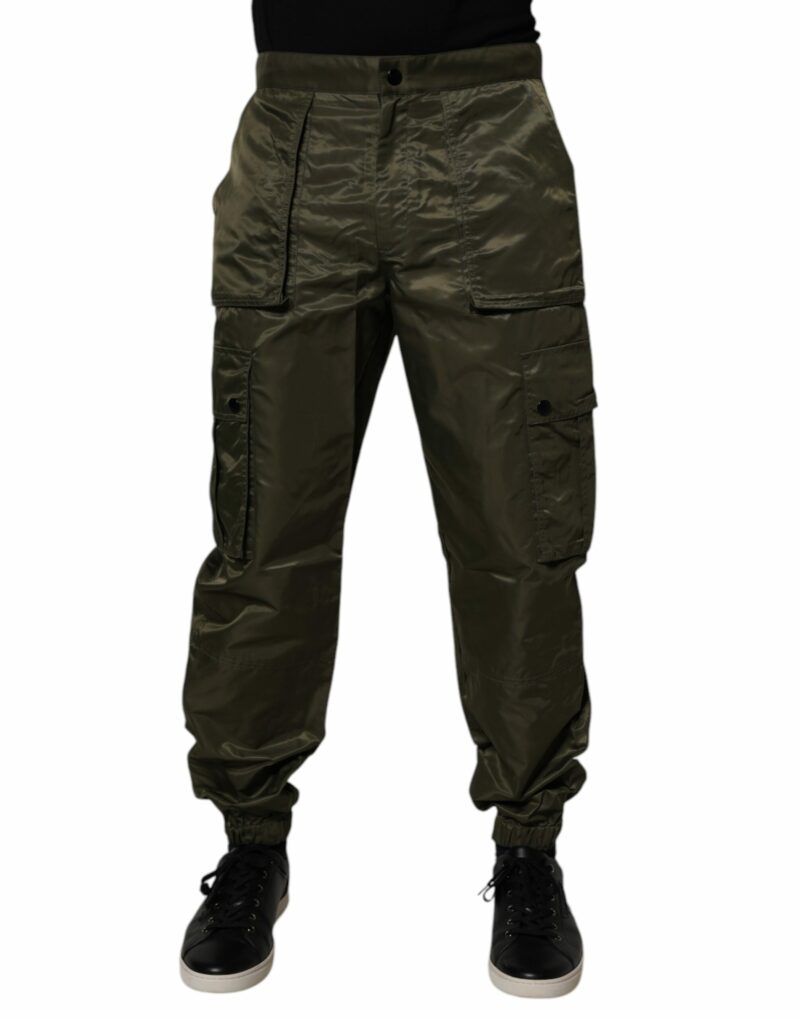 Dolce & Gabbana Dark Green Nylon Cargo Pants - Image 2