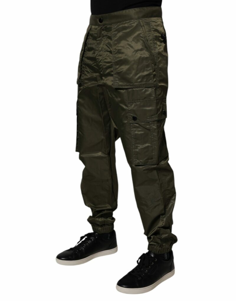 Dolce & Gabbana Dark Green Nylon Cargo Pants - Image 3