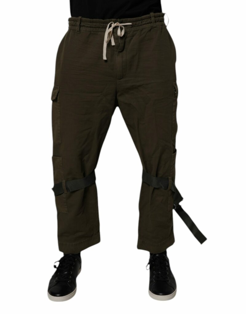 Dolce & Gabbana Brown Cotton Stretch Cargo Pants - Image 2