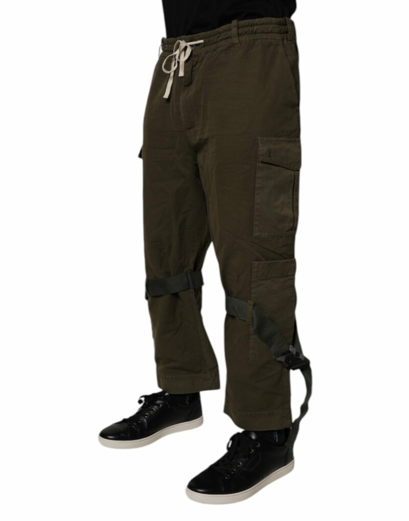 Dolce & Gabbana Brown Cotton Stretch Cargo Pants - Image 3