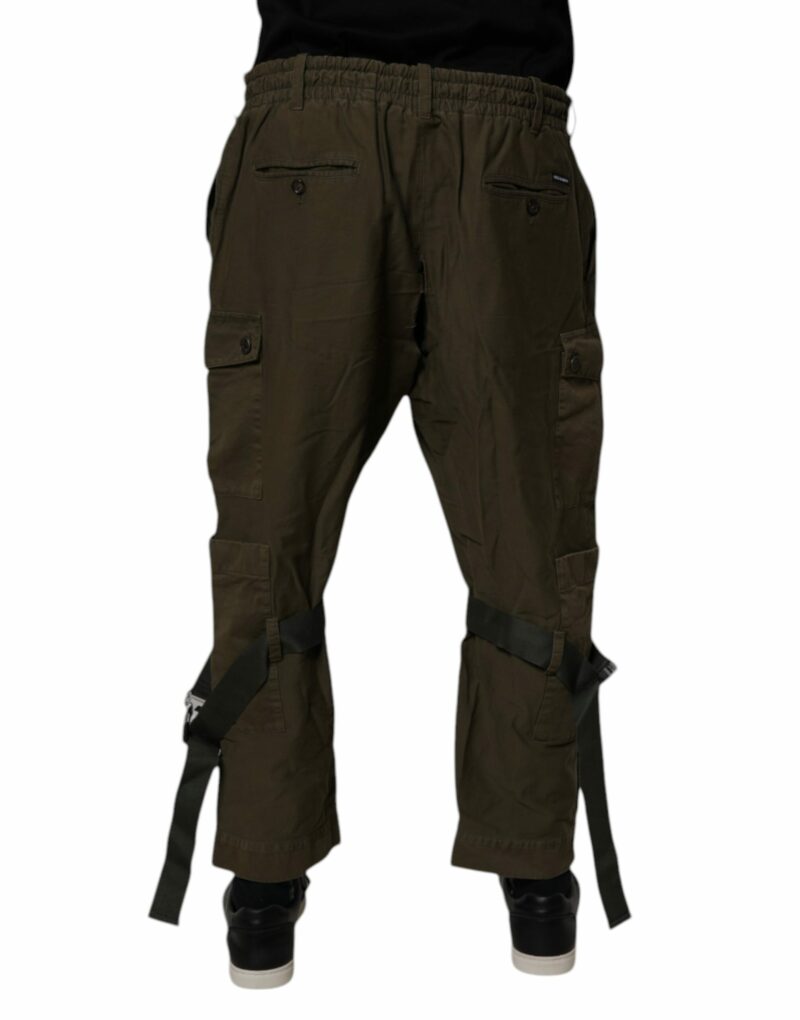 Dolce & Gabbana Brown Cotton Stretch Cargo Pants - Image 4